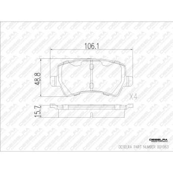 DESELRA Brake Pad Set Rear (BD1063)