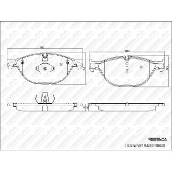 DESELRA Brake Pad Set Front (BD8570)