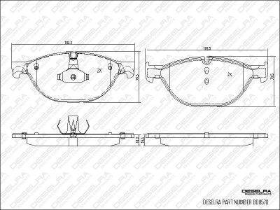 DESELRA Brake Pad Set Front (BD8570)