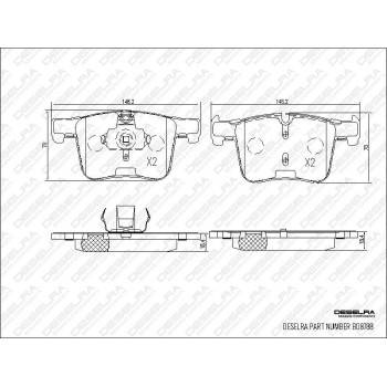 DESELRA Brake Pad Set Front (BD8788)