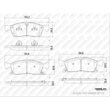 DESELRA Brake Pad Set Front (BD1131)