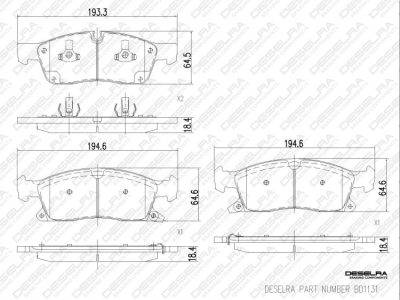 DESELRA Brake Pad Set Front (BD1131)