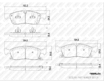 DESELRA Brake Pad Set Front (BD1131)