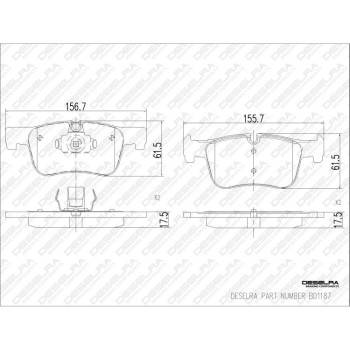 DESELRA Brake Pad Set Front (BD1187)