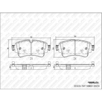 DESELRA Brake Pad Set Rear (BD9234)