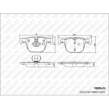 DESELRA Brake Pad Set Rear (BD9374)