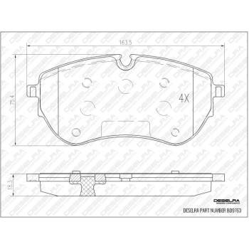 DESELRA Brake Pad Set Front (BD9763)