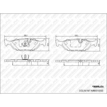 DESELRA Brake Pad Set Rear (BD592)
