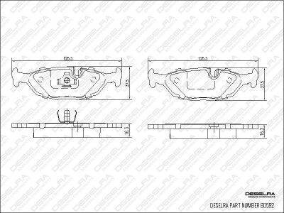 DESELRA Brake Pad Set Rear (BD592)