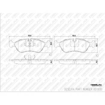 DESELRA Brake Pad Set Front (BD1930)
