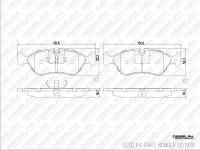 DESELRA Brake Pad Set Front (BD1930)