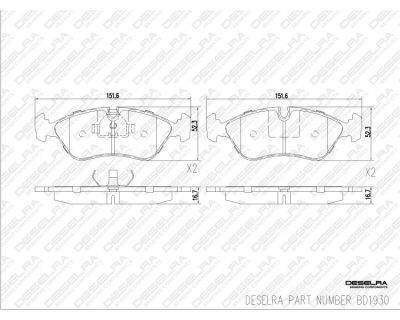 DESELRA Brake Pad Set Front (BD1930)