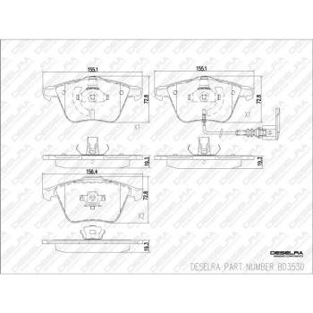 DESELRA Brake Pad Set Front (BD3530)