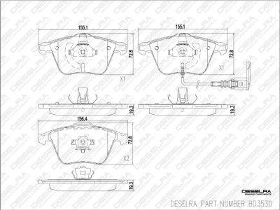 DESELRA Brake Pad Set Front (BD3530)