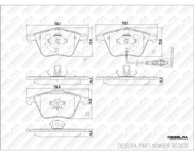 DESELRA Brake Pad Set Front (BD3530)
