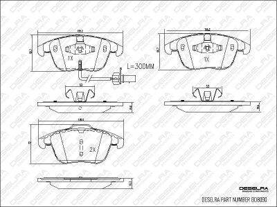 DESELRA Brake Pad Set Front (BD8090)