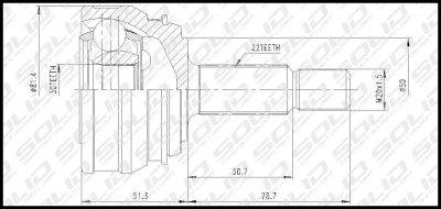 SOLID CV Joint Outer (CVVW1001)