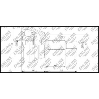 ENLINE CV Joint Outer (CVVW1003ZZ)