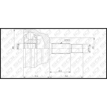 SOLID CV Joint Outer (CVVW1003)