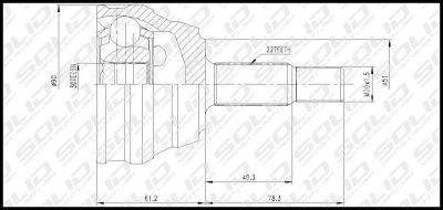 SOLID CV Joint Outer (CVVW1003)