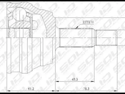 SOLID CV Joint Outer (CVVW1003)
