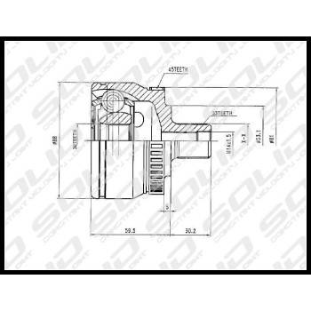 SOLID CV Joint Outer (CVAD1009A)