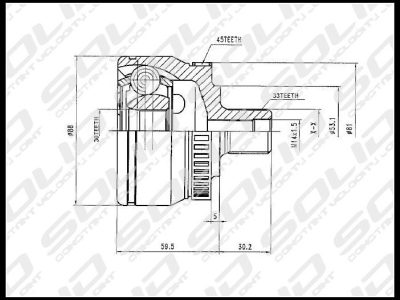 SOLID CV Joint Outer (CVAD1009A)