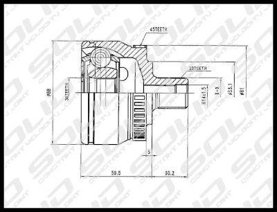 SOLID CV Joint Outer (CVAD1009A)