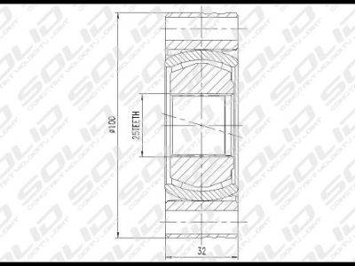 SOLID CV Joint Inner (CVBB5001)