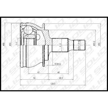 SOLID CV Joint Outer (CVME1029)