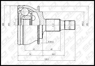 SOLID CV Joint Outer (CVME1029)
