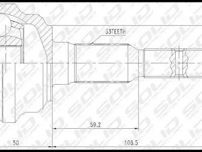 SOLID CV Joint Inner (CVOP1027)