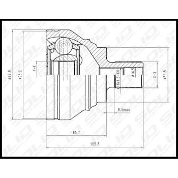 SOLID CV Joint Outer (CVVW1069)