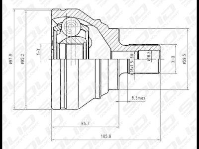 SOLID CV Joint Outer (CVVW1069)