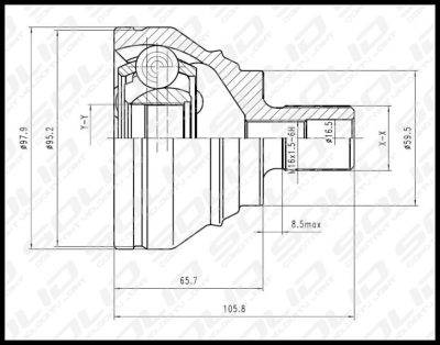 SOLID CV Joint Outer (CVVW1069)