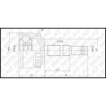 SOLID CV Joint Outer (CVOP1042A)