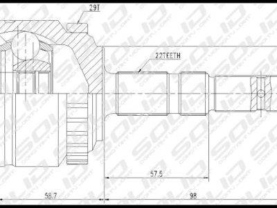 SOLID CV Joint Outer (CVOP1042A)