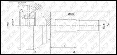 SOLID CV Joint Outer (CVVO1003)