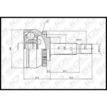 SOLID CV Joint Outer (CVVO1012A)