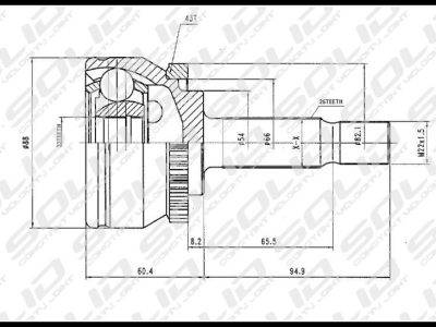 SOLID CV Joint Outer (CVVO1012A)