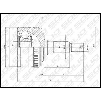 SOLID CV Joint Outer (CVME1004A)