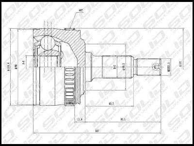 SOLID CV Joint Outer (CVME1004A)
