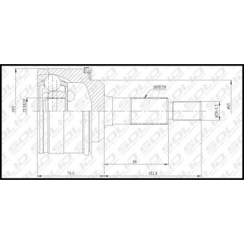 SOLID CV Joint Outer (CVVW1035)