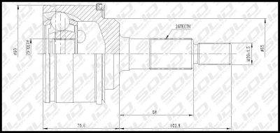 SOLID CV Joint Outer (CVVW1035)