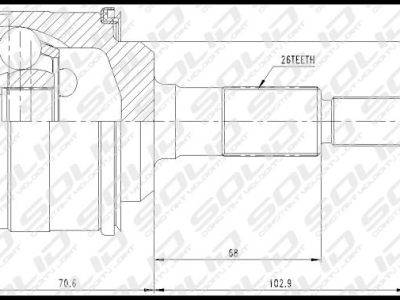 SOLID CV Joint Outer (CVVW1035)