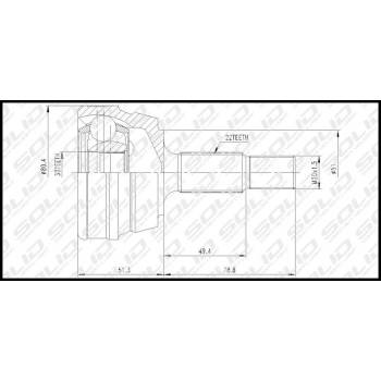 SOLID CV Joint Outer (CVVW1012)