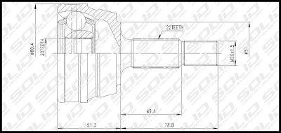SOLID CV Joint Outer (CVVW1012)