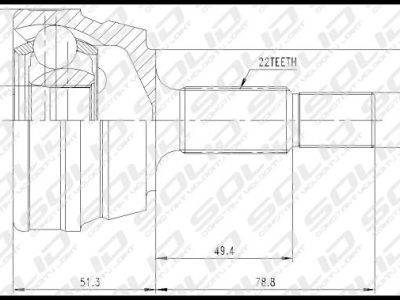 SOLID CV Joint Outer (CVVW1012)