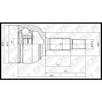 SOLID CV Joint Outer (CVNI1079)
