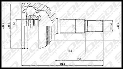 SOLID CV Joint Outer (CVNI1079)